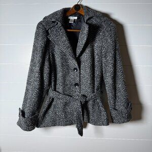 Susan Bristol Jacket Coat Belted Sz XL